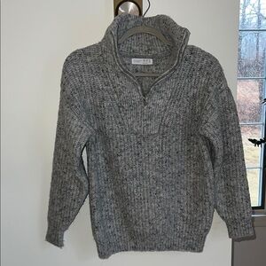 Gray Sweater Half Zip Sweater
